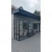 8ft long x 3ft wide x 7.5" tall Catio / Cat lean to Painted Grey